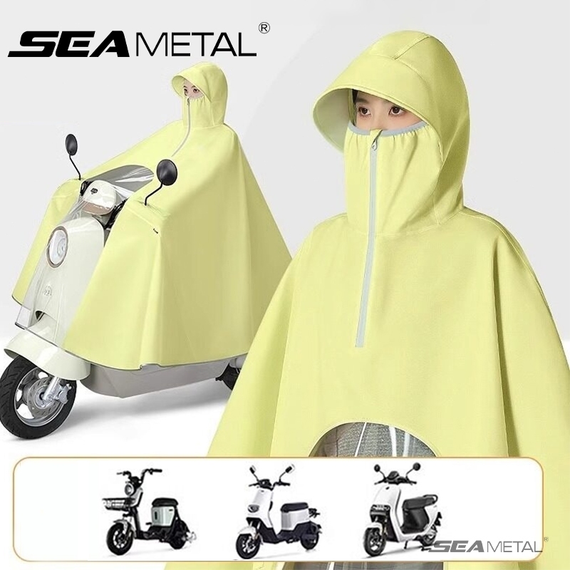 SEAMETAL ชุดกันฝนอย่างดีหนาๆ ชุดกันฝนขี่มอเตอร์ไซค์ เสื้อกันฝน ผู้ใหญ่ แบบหนา เหนียว อย่างดี ทนทาน