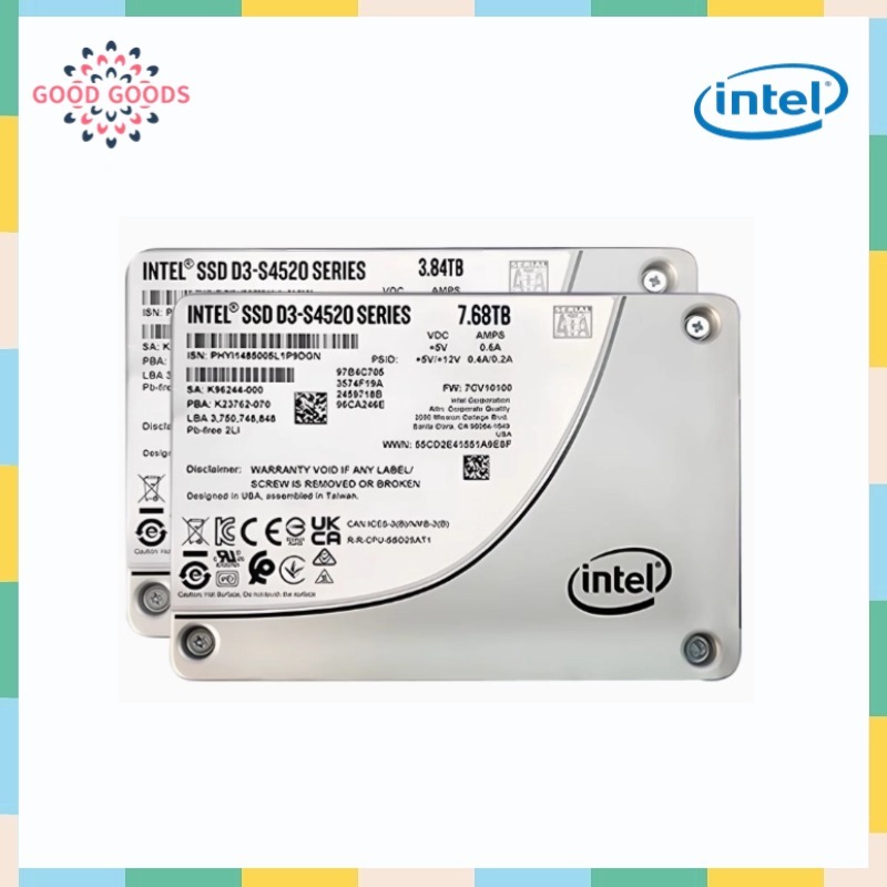 Intel D3 S4520 1.92TB 3.84TB 2.5 "Sata 6Gb/s SSD TLC ไดรฟ์ Solid State ภายใน SSDSC2KB019TZ01