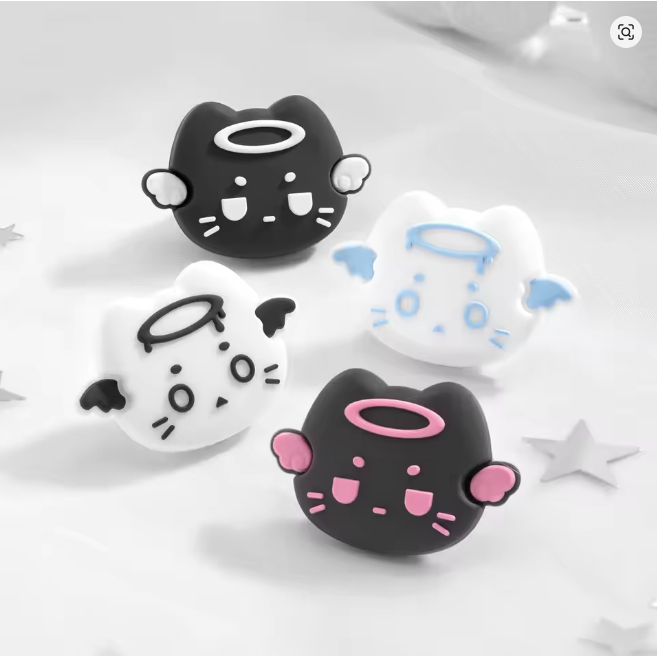 EekShare แมวน่ารักซิลิโคน Thumb Grips สําหรับ Nintendo รูปที่ 4