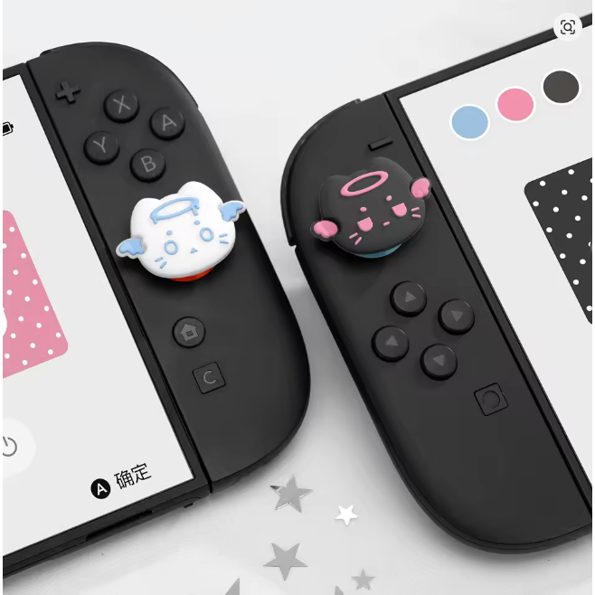EekShare แมวน่ารักซิลิโคน Thumb Grips สําหรับ Nintendo รูปที่ 5