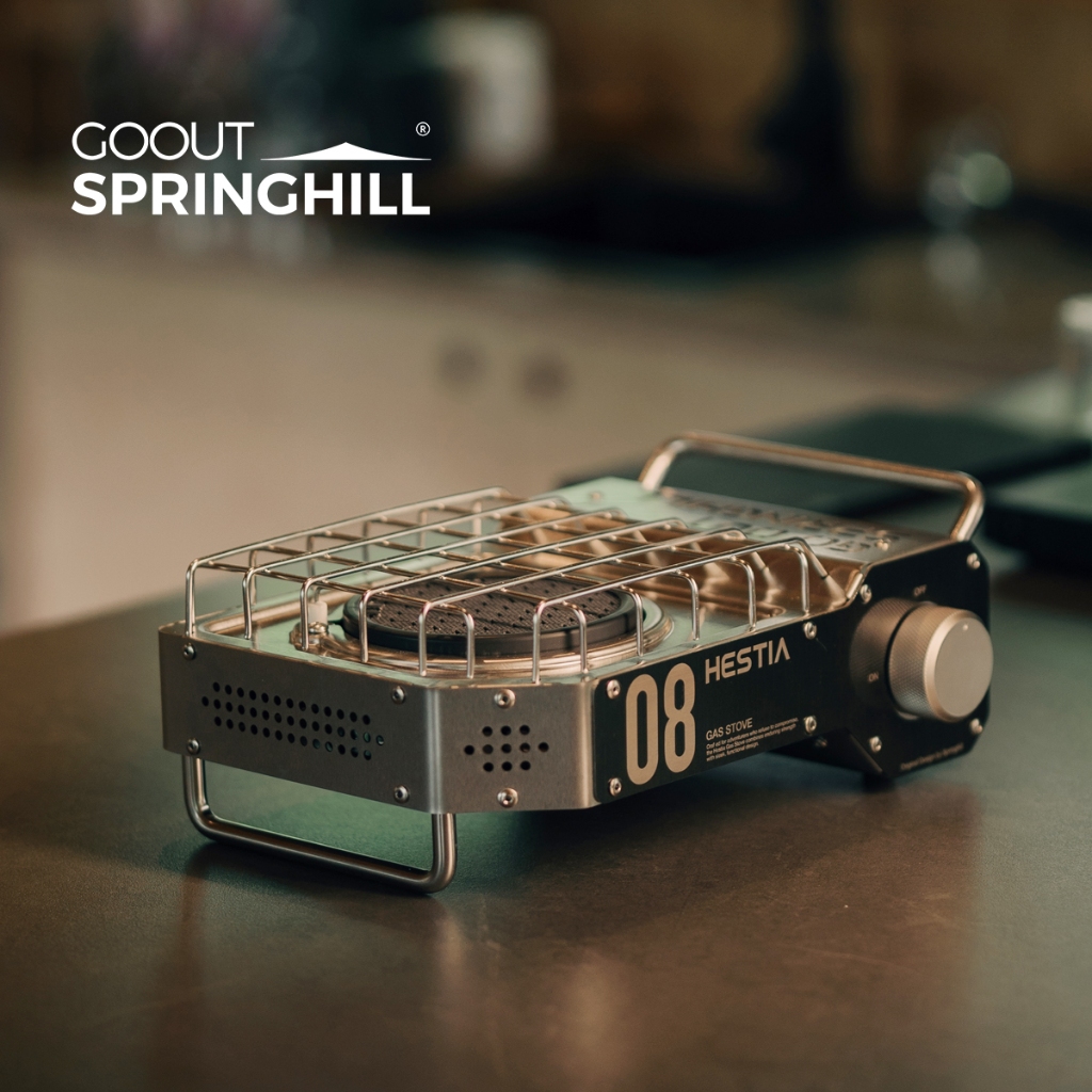 【Pre-sale】Gooutspringhill ZHURONG เตาแก๊สเตาขนาดเล็กแบบพกพา Outdoor Camping Picnic Cooktop เตาแก๊สบิวเทนแก๊ส BBQ Masak