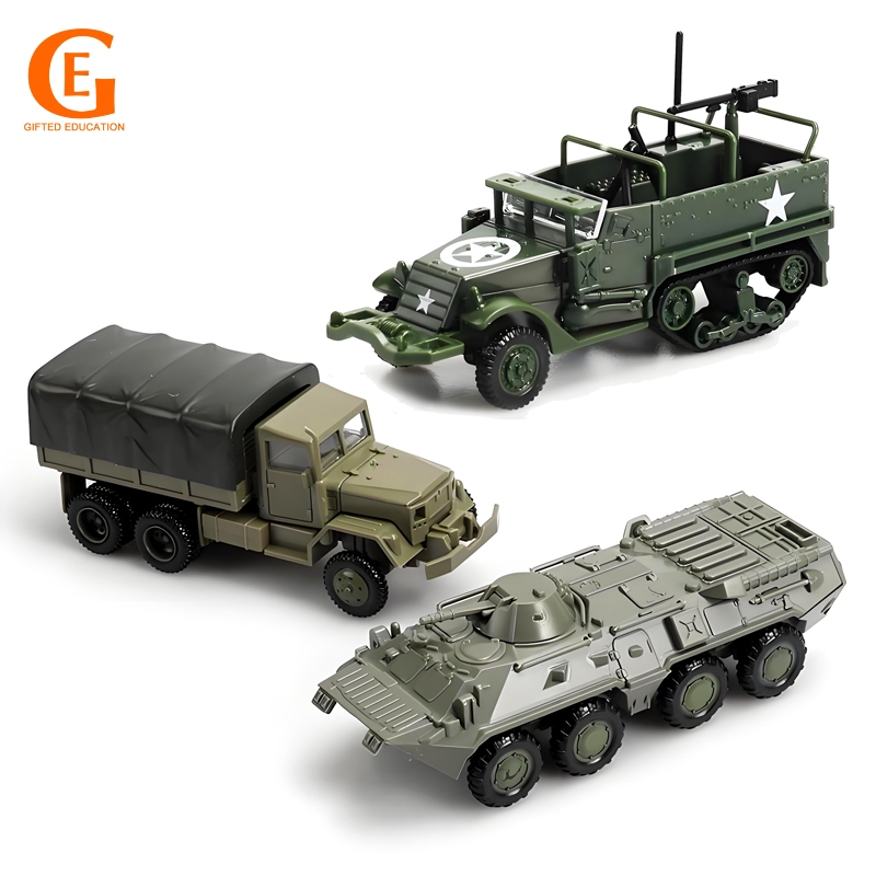 1:72 Scale รถทหารรุ่น M3 Half Track M35 รถบรรทุก BTR80 รถหุ้มเกราะ 4D พลาสติกประกอบของเล่นรถของขวัญเด็กเด็ก
