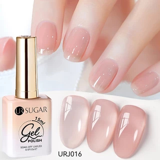 【Local】UR SUGAR 15ml Jelly Coffee Nail Gel Polish Pudding Translucent Color Gel กึ่งถาวร UV Gel Nail Art Soak Off Vanish
