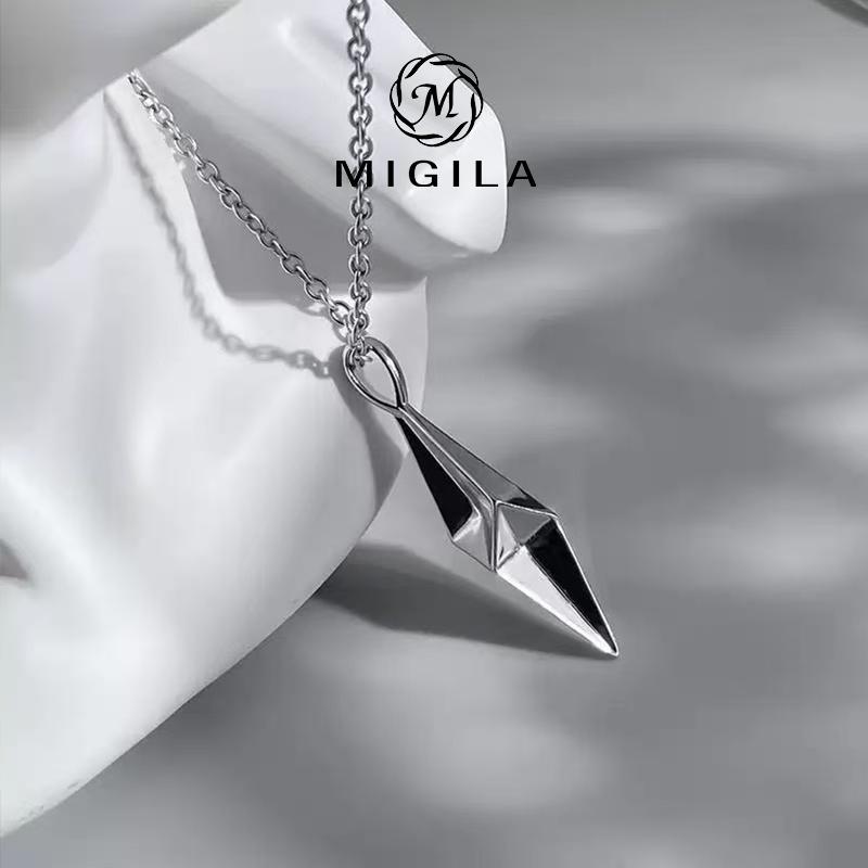 สร้อยคอเพชรดาว MIGILA Ins – เส้นกรอบ ออร่าอันทรงพลัง เหมาะสําหรับการมุ่งเน้นและวินัยในตนเอง | ทําจากเหล็กไทเทเนียม กันน้ํา ไม่จางหาย และเปลี่ยนสี