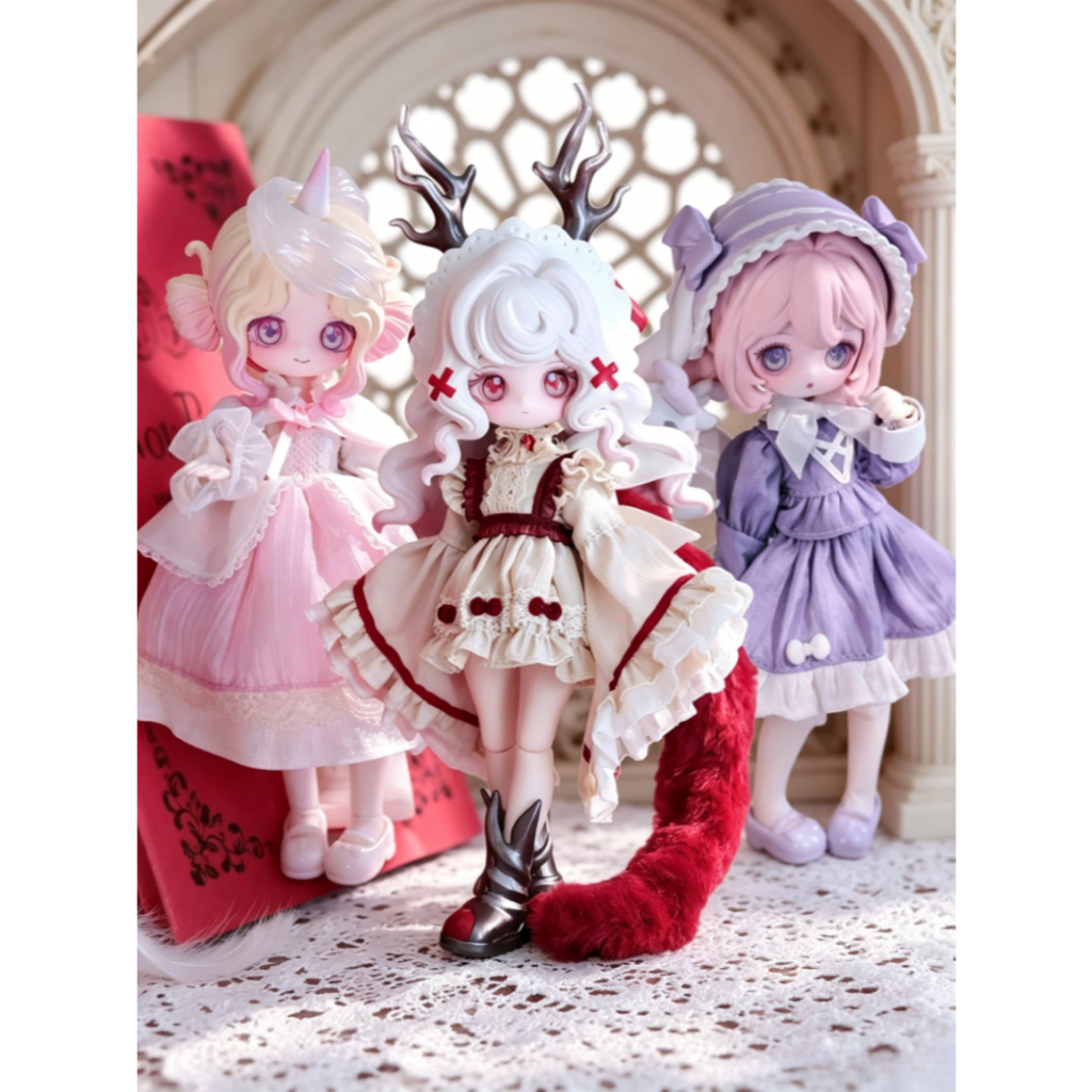 Lulu elf story series movable figures V1 กล่องตาบอดตุ๊กตาAction Figurinesเครื่องประดับของเล่นอินเทรนด์คริสต์มาสประณีตของขวัญ