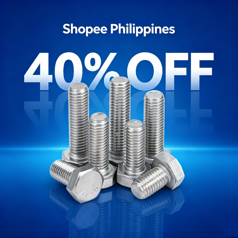 COD สกรูหกเหลี่ยมภายนอกสแตนเลส316 เกรดA4 มาตรฐาน DIN933 316 Stainless Steel A4 Full Thread Hex Bolt 