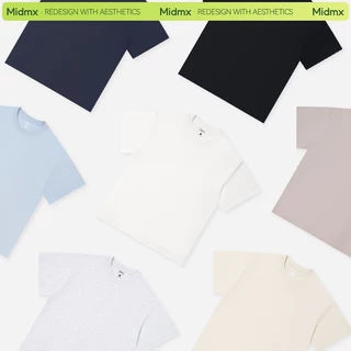 【HOT SALE】MIDMX เสื้อยืด ผ้าคอตตอน 2026 แขนสั้น แขนสั้น คอกลม ไม่ย้วย ไม่หด ผ้าหนาทรงสวย ยับยาก รีดง่าย แฟชั่นฤดูร้อน COD