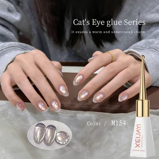XEIJAYI 10ml-ยาทาเล็บเจลทรงแคทอายสีนู้ด ติดทนนาน เงางาม เหมาะสำหรับร้านเสริมสวยและใช้ในชีวิตประจำวัน