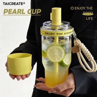 TaiCreate® แก้วน้ำพลาสติก Pearl Cup 700ml แก้วน้ำ Tritan เกรดอาหาร คุณภาพสูง ปลอดสาร BPA ทนต่ออุณหภูมิสูงและต่ำ ไม่ผิดรูป การเดินทาง สำนักงาน