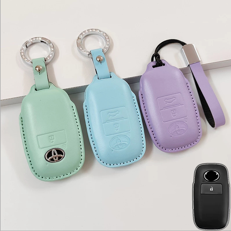 เคสกุญแจรีโมทรถยนต์ หนังเทียม อุปกรณ์เสริม สําหรับ Toyota Yaris Ativ 2022-2026 Vios 2023 wigo 2022-2025 หลายสีให้เลือก