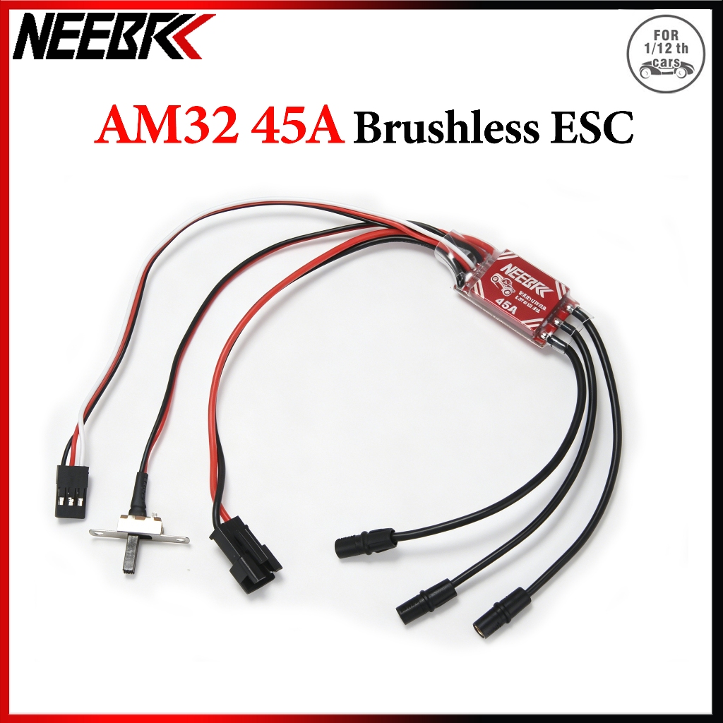 NEEBRC AM32 45A Brushless ESC SM3.0 ปลั๊ก 2-3S สําหรับ 1/12 MN82 MN99S MN168 MN78 RC Crawler รถ