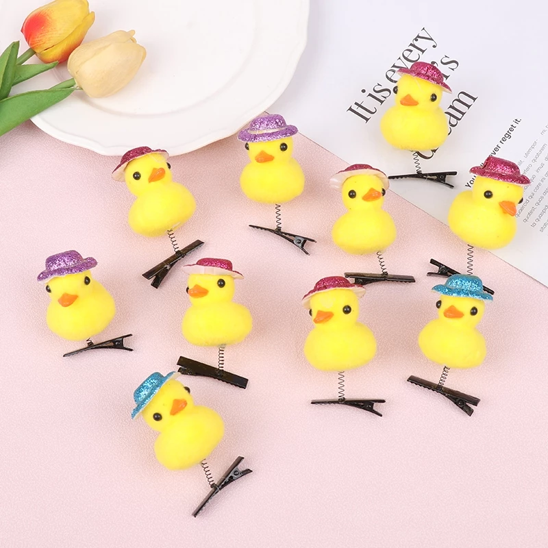 เป็ดสีเหลืองการ์ตูนตุ๊กตา Hairpin น่ารักเด็กสัตว์ Duckbill คลิป Headwear อุปกรณ์เสริม