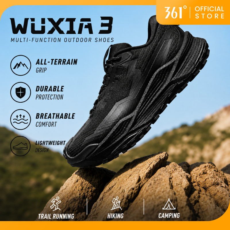 361 Degrees WUXIA 3 รองเท้ากลางแจ้ง Outdoor Shoes รองเท้าวิ่งเทรล Trail Running เดินป่า Hiking กันลื