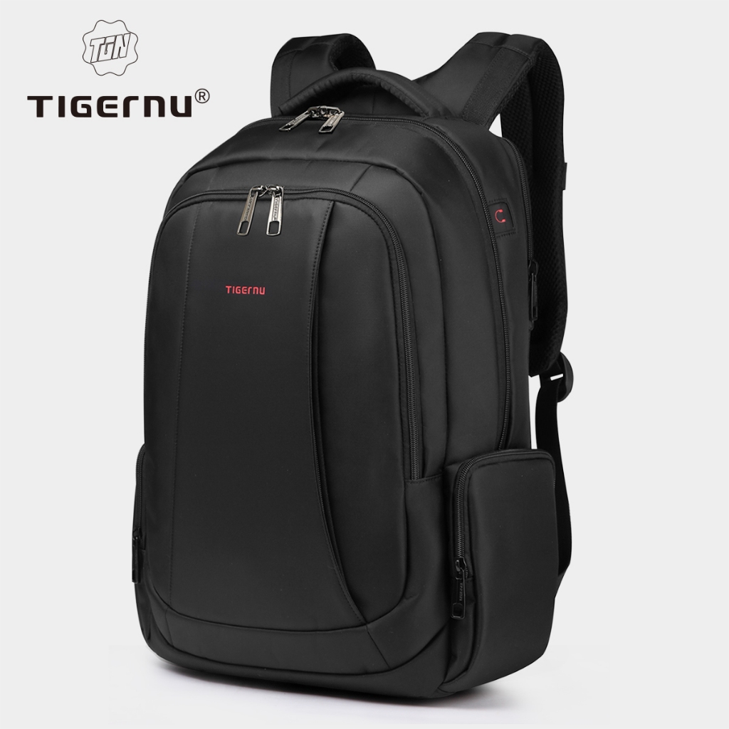 Tigernu 3143 USB กระเป๋าเป้สะพายหลัง ผ้าไนล่อน กันน้ำ ขนาด 15.6 นิ้ว 27 ลิตร