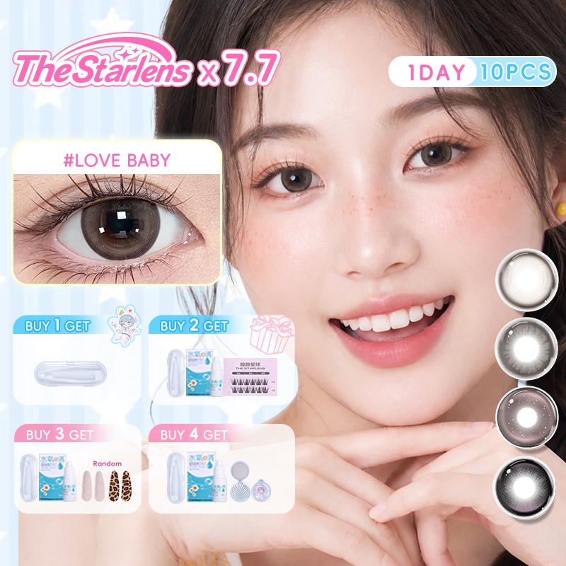 Starlens คอนแทคเลนส์ คอนแทคเลนส์รายวัน 10 ชิ้น /5 คู่ เลนส์น่ารัก DIA14.2-14.5 มม. บิ๊กอาย contact lens