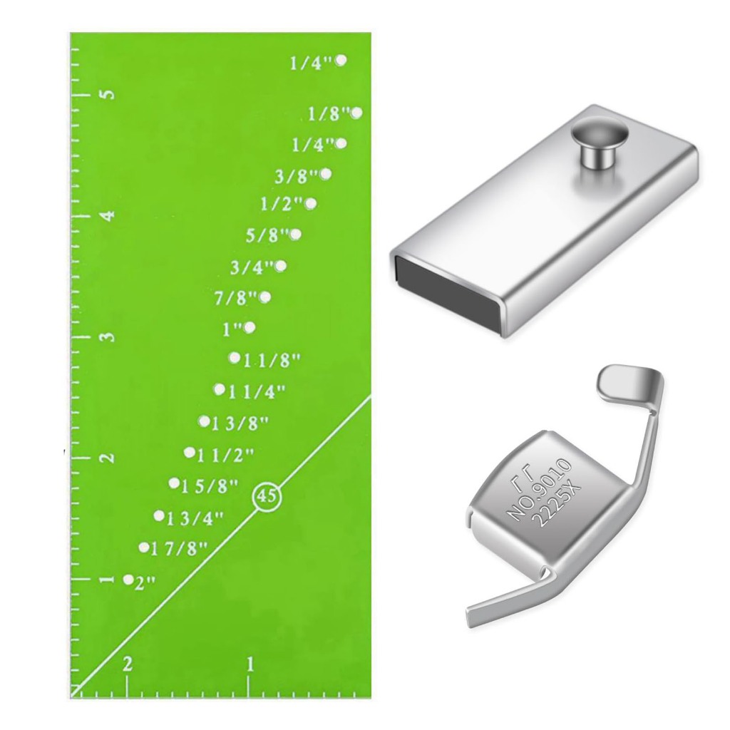 เย็บตะเข็บ Allowance ไม้บรรทัดรวมคู่มือตะเข็บแม่เหล็กและ MG1 Magnetic Seam Guide,Perforated Seam Gau