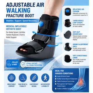 【Local Warehouse+COD】Adjustable Air Walking Fracture Boot – Inflatable Orthopedic Walker for Ankle Sprain Achilles Rupture Stable Fractures Post-Op Support (Left/Right Fit)