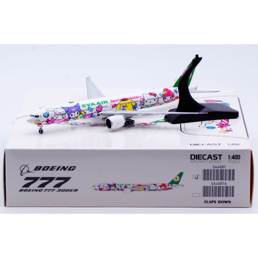 SA4087 Alloy Collectible Plane Gift JC Wings 1:400 Eva Air "StarAlliance" โบอิ้ง B777-300ER [Lolly J