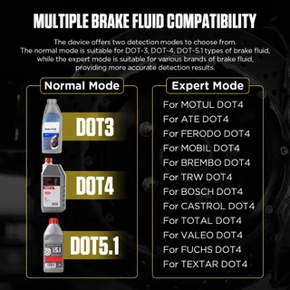 AUTOOL AS502 ตัวทดสอบน้ำมันเบรกสำหรับรถยนต์ หน้าจอ LCD ขนาด 2.8 นิ้ว เครื่องมือวินิจฉัย เหมาะสำหรับ DOT-3, DOT-4, DOT-5.1