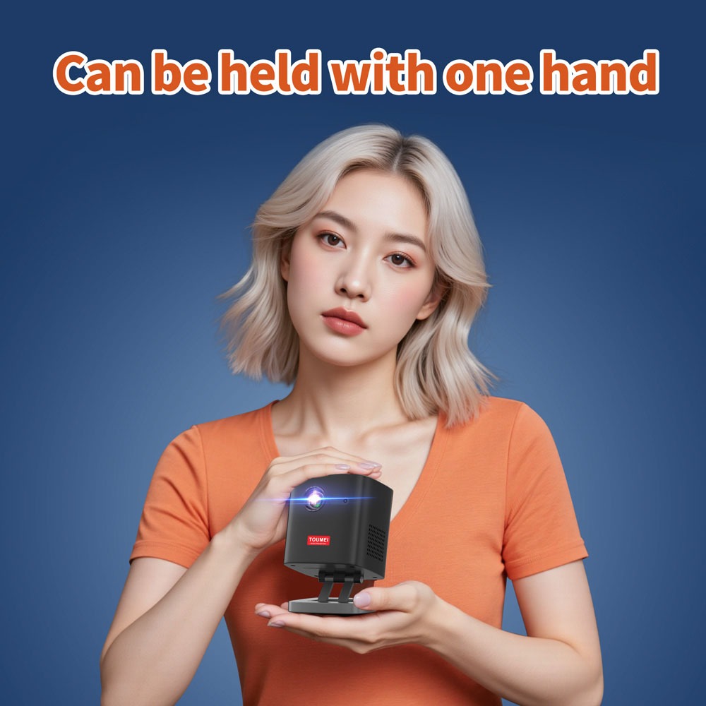 TOUMEI C1000 Mini DLP สมาร์ทโปรเจคเตอร์ 180ANSI 960*540P ในตัว 8000mAh แบตเตอรี่ Auto Keystone Dual 