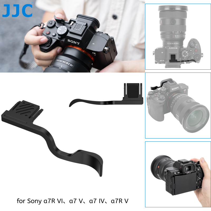 JJC Thumb Grip สําหรับ Sony A7R VI A7R6 A7 V A7M5 A7 IV A7M4 A7R V A7R5 กล้อง, Finger Grip ร้อนรองเท