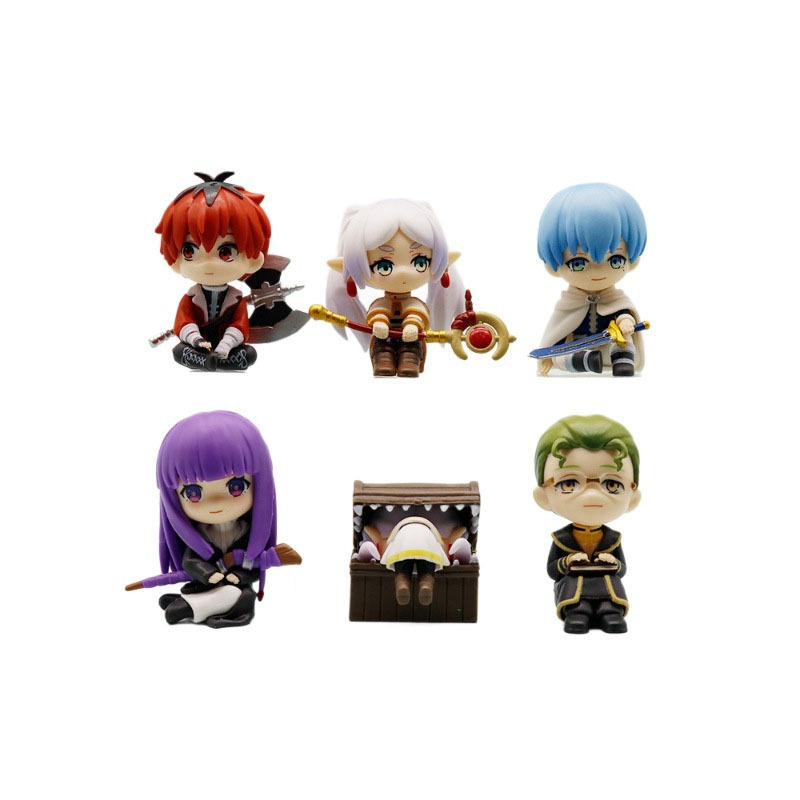 6 ชิ้น 7 ซม.Frieren: Beyond Journeys End 7.5 ซม.อะนิเมะตัวเลข Frieren Himmel Action Figure น่ารักอะน