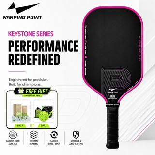 Warping Point Keystone Pickleball Paddles Power Paddle Elongated Paddle Mid-thickness EdgeGuard™ Semi-Thermo Foam Edging 4-Layer Unidirectional Carbon Fiber & 8-Hole PP Honeycomb