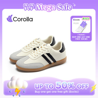 【35-44 SIZE】COROLLA korean fashion Unisex Non-Slip Rubber Sneakers - Black Shoes Lightweight For School Sapatos