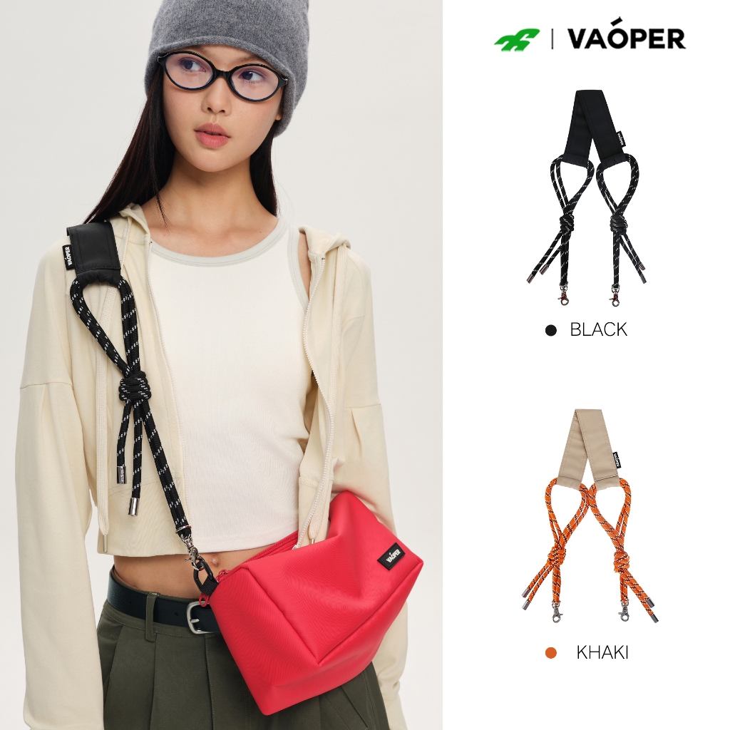 VAOPER โพลีเอสเตอร์ปีนเขาเชือกกว้าง Pad ปรับ Crossbody กระเป๋าเปลี่ยนสายคล้อง A056