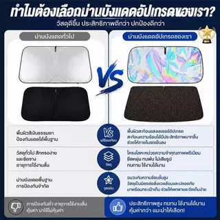 SEAMETAL ร่มกันแดดในรถม่านบังแดดที่บังแดดในรถยนต์บังแดดรถยนต์หน้ารถ กันUV แถมกระเป๋าหนัง