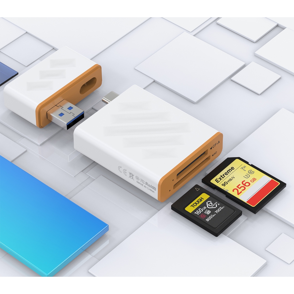 CFexpress เครื่องอ่านการ์ด Type A - USB A & Type-C 2 in 1 Type A/SD หน่วยความจํา Dual Slot สําหรับอะ