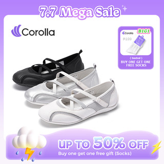 【School Shoes】COROLLA BalletShoes Mary Janes: Elegant Doll Shoes for Women, Retro Balletcore Flats, Lightweight & Breathable Mesh Sneakers for Stylish Ladies(Order one size larger)