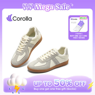 COROLLA Soft PU Material Lightweight Breathable White Casual Shoes for Women & Students  ready stock