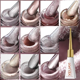 XEIJAYI 10ml - Peach Pink Cat Eye Gel Nail Polish 10-Color Set, เหมาะสำหรับร้านทำเล็บและทุกสีผิว