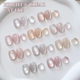 XEIJAYI 10ml - Peach Pink Cat Eye Gel Nail Polish 10-Color Set, เหมาะสำหรับร้านทำเล็บและทุกสีผิว