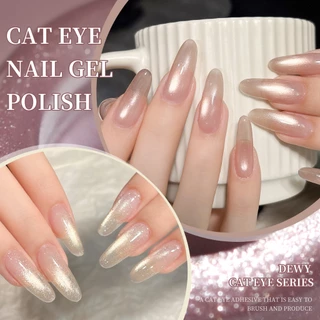 XEIJAYI 10ml - Peach Pink Cat Eye Gel Nail Polish 10-Color Set, เหมาะสำหรับร้านทำเล็บและทุกสีผิว
