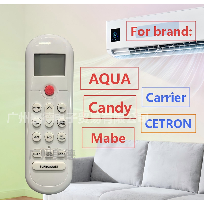รีโมทคอนโทรล AQUA/Carrier/Candy /mabe/CETRON ใหม่ 001040455.G 0010404555บี 001040455ดี 001040455U สําหรับ AQUA สําหรับเครื่องปรับอากาศRemote สําหรับเครื่องปรับอากาศ Candy