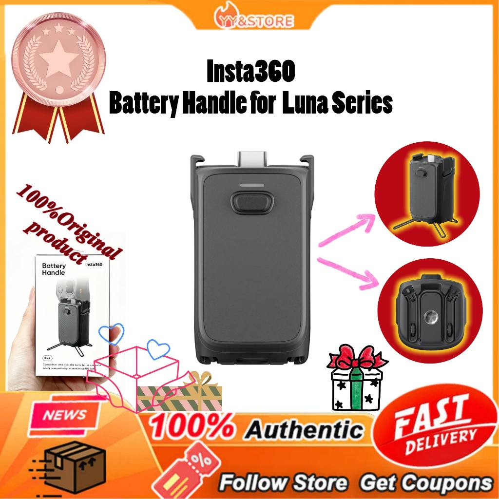 【In Stock】Original Insta360 Battery Handle สําหรับ Insta360 Luna Series