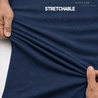 EAGLADE เสื้อโปโลสําหรับผู้ชาย Man เสื้อระบายอากาศยืดแห้งเร็วสําหรับทํางาน Commute ชุดลําลอง IXP สีฟ้า