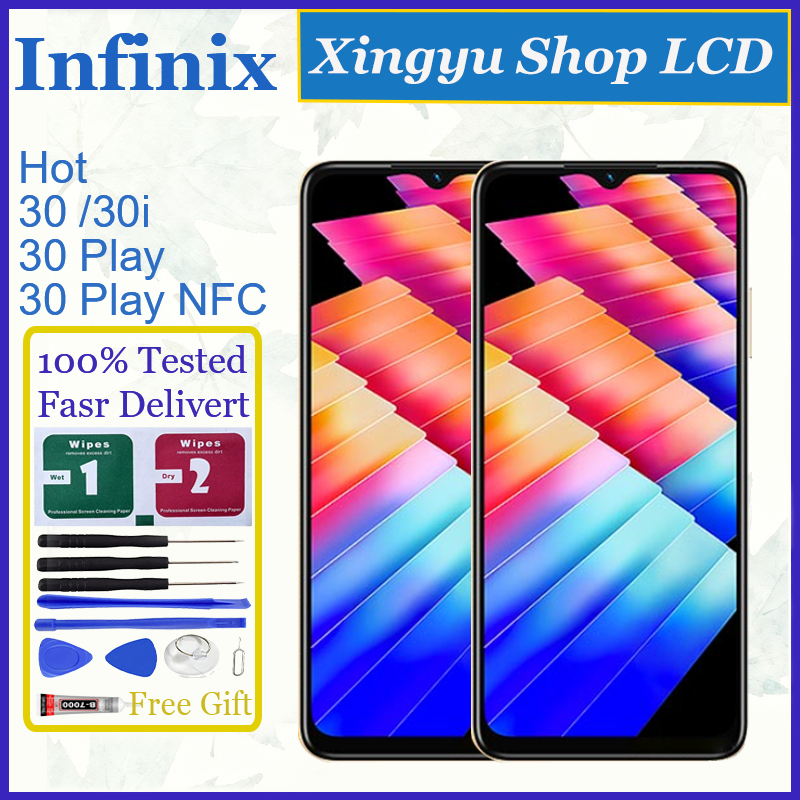 สําหรับ Infinix Hot 30 X6831 X6832 ร้อน 30i X669 ร้อน 30 เล่น NFC X6835 LCD หน้าจอสัมผัสเปลี่ยน
