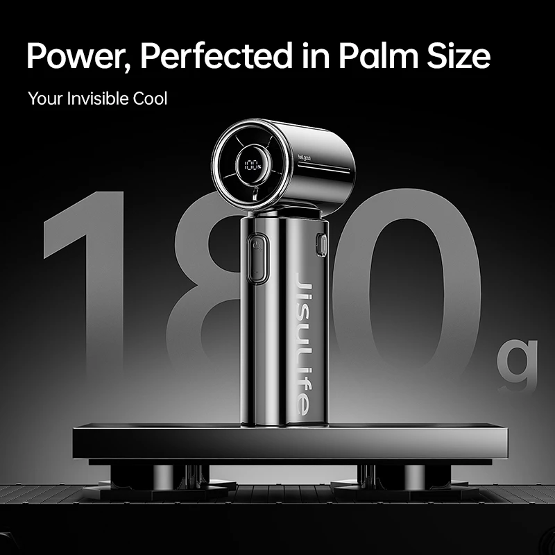 [ NEW ]JisuLife พัดลม พกพา Handheld Fan Life9S Upgrade Chrome พัดลมมือถือ อัปเกรดดีไซน์หรู พัดลมแบตเตอรี่ไร้สาย ลมแรงมาก เล็กพกพาง่าย พัดลมระบายความร้อนมือถือ thumbnail 3