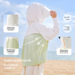 usbettas เสื้อกันแดดเด็ก เสื้อคลุมกันแดด UPF200 ผ้าไอซ์ซิลค์ ระบายอากาศ กันลม 1-6ปี หลายสี