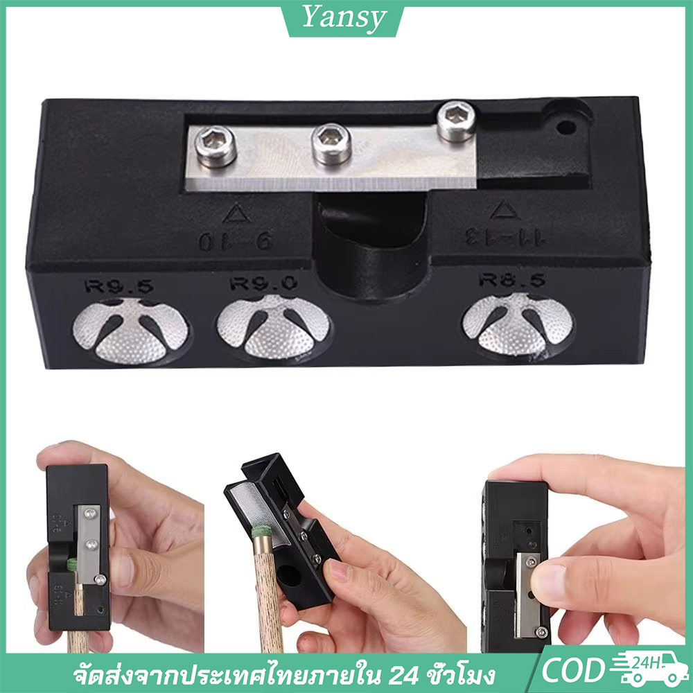 cue tip shaper 10-in-1 อุปกรณ์ซ่อมหัวคิวบิลเลียด มัลติฟังก์ชั่น ทรงกลม ขัดปลายคิว สะอาดแม่นยำ สำหรับบิลเลียดสนุ๊กเกอร์