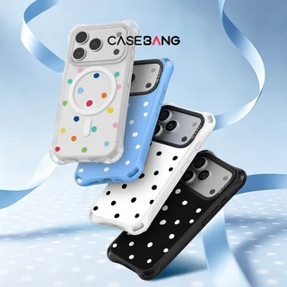 CASEBANG QuadGuard Dot Waltz Series เคสแม่เหล็ก ImagiSnap เข้ากันได้กับ iPhone 17 Pro Max/17 Pro/17/16 Pro Max/16 Pro & Samsung S25U/S26U, เปลี่ยนกลับ, Military Drop Protect