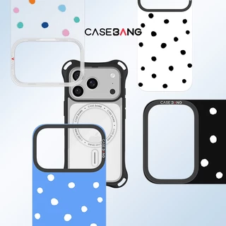CASEBANG QuadGuard Dot Waltz Series เคสแม่เหล็ก ImagiSnap เข้ากันได้กับ iPhone 17 Pro Max/17 Pro/17/16 Pro Max/16 Pro & Samsung S25U/S26U, เปลี่ยนกลับ, Military Drop Protect
