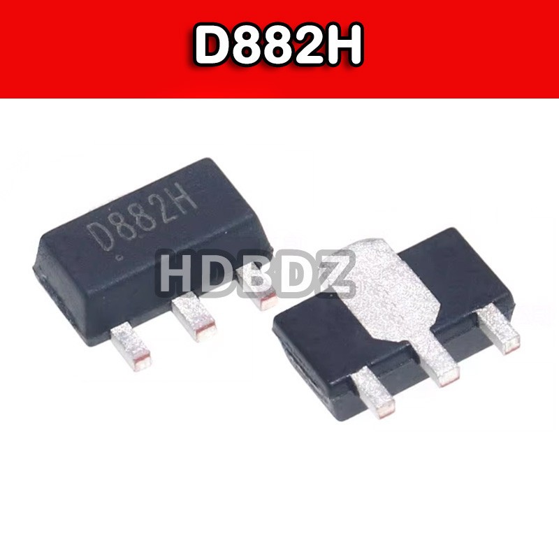 10~20PCS D882H SOT-89 70V 3A NPN Triod IC SMD