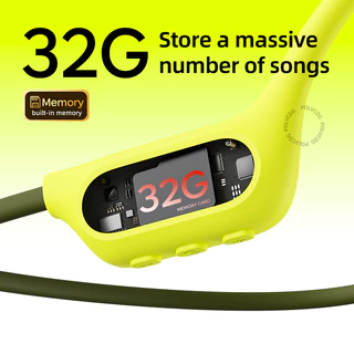 Polvcdg-X9-8G/32G -IPX8 ว่ายน้ํากันน้ํา Bone Conduction หูฟังกีฬา/ขี่จักรยาน/ฟิตเนสบลูทูธ 6.0 พร้อมไมโครโฟน