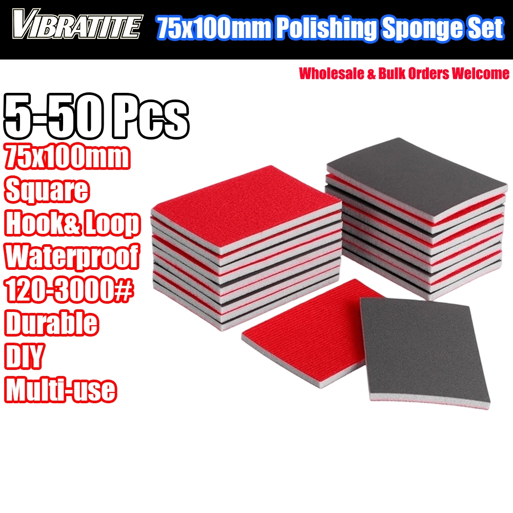 5-50 ชิ้น 120-3000Grit 75X100 มิลลิเมตรโฟมขัดบล็อก DryWet กระดาษทรายสําหรับโลหะไม้เฟอร์นิเจอร์ขัด