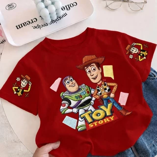 【ส่งจากกรุงเทพฯ】จัดส่งภายใน 24 ชม. COD เสื้อยืดเด็ก ลายการ์ตูน Toy Story ผ้าอัปเกรด นุ่ม สวมใส่สบาย