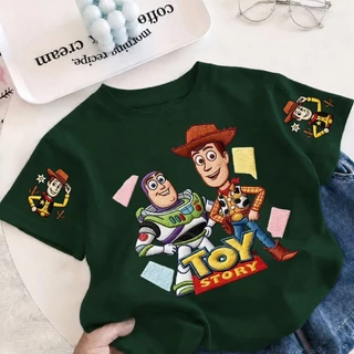 【ส่งจากกรุงเทพฯ】จัดส่งภายใน 24 ชม. COD เสื้อยืดเด็ก ลายการ์ตูน Toy Story ผ้าอัปเกรด นุ่ม สวมใส่สบาย